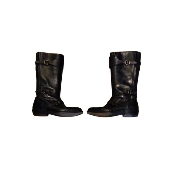 Frye Tall Black Leather Women's Boots - Picture 4 of 16